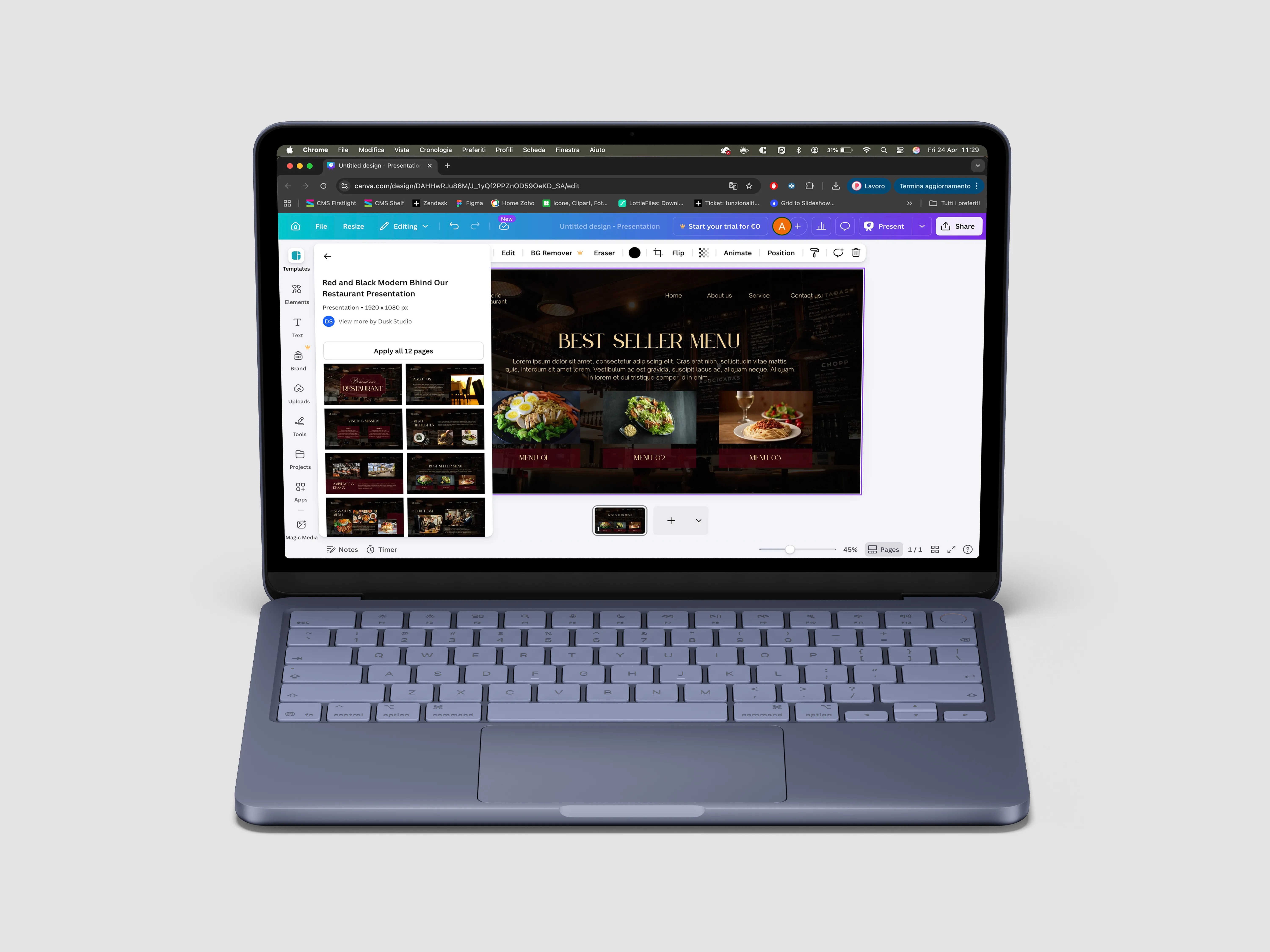 Canva's ebook template library.