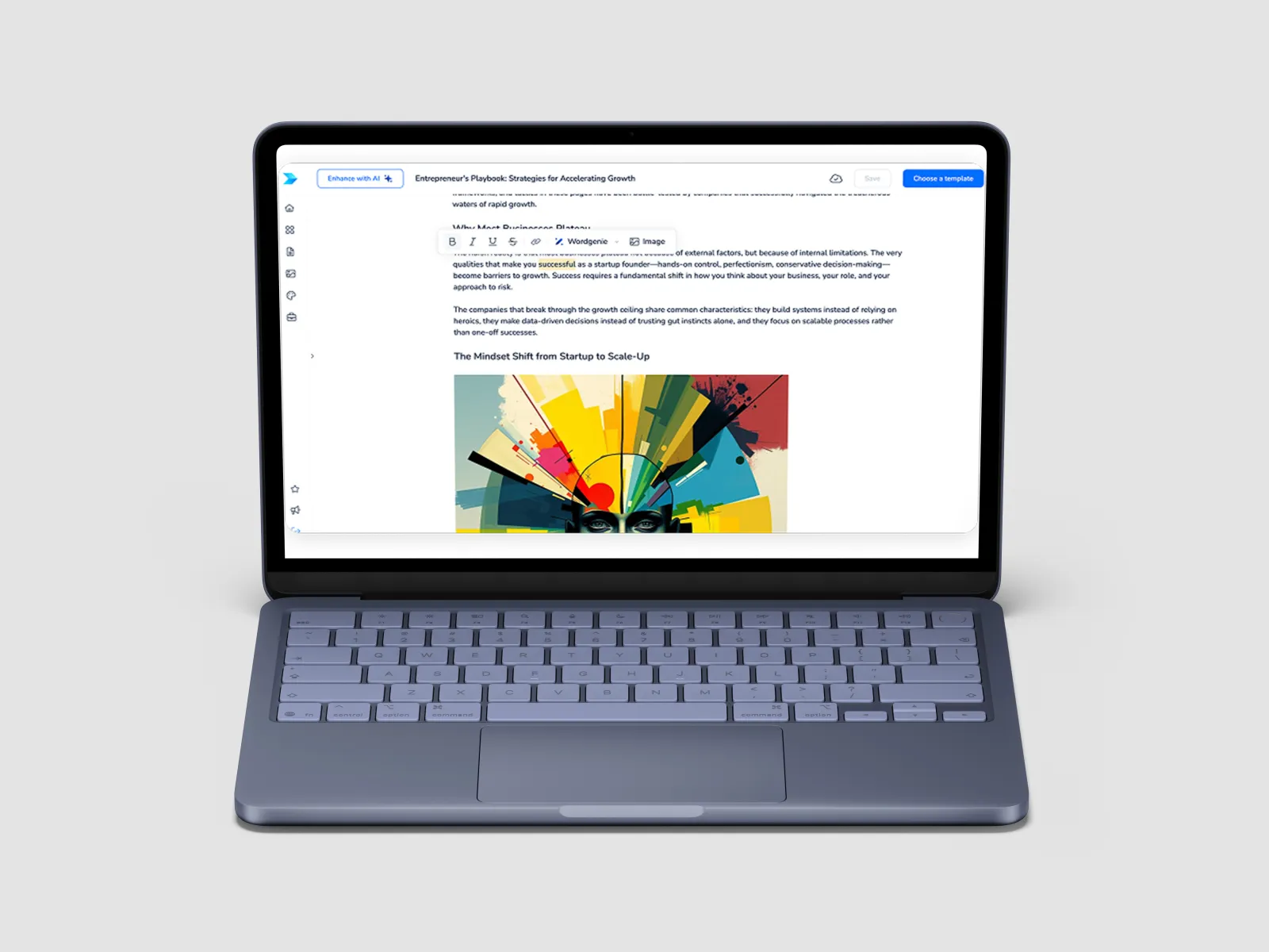 Designrr's content import interface, showing options to import from blog URLs, PDFs, and transcripts.