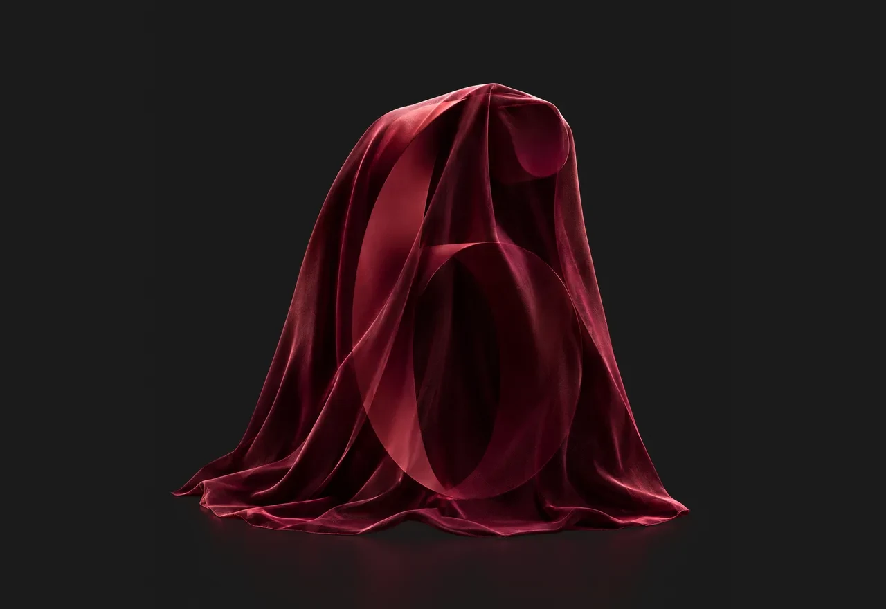 A red veil covering a large number 6, unveiling PubCoder 6.